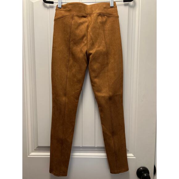 NWT Spanx Women’s Soft Stretch Faux Suede Pull On Leggings Size XS Brown Comfort - Picture 7 of 8
